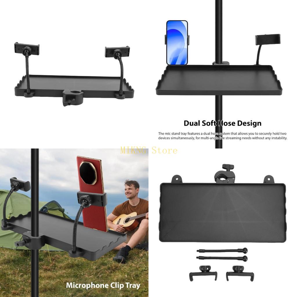 Desk Setup Creator - อุปกรณ์จัดการตั้งค่าโทรศัพท์ ถาดคลิปไมโครโฟนสำหรับสตรีมมิ่งสด คลาสสนทนาด้วยเสียง ขายดีที่สุด