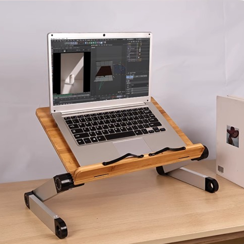 Desk Setup With Ipad - ปรับเตียงไม้ไผ่โต๊ะแล็ปท็อปพับได้ตารางอ่านหนังสือ Multi-Use Workstation ถาดสําหรับ iPad และการศึกษาการตั้งค่า