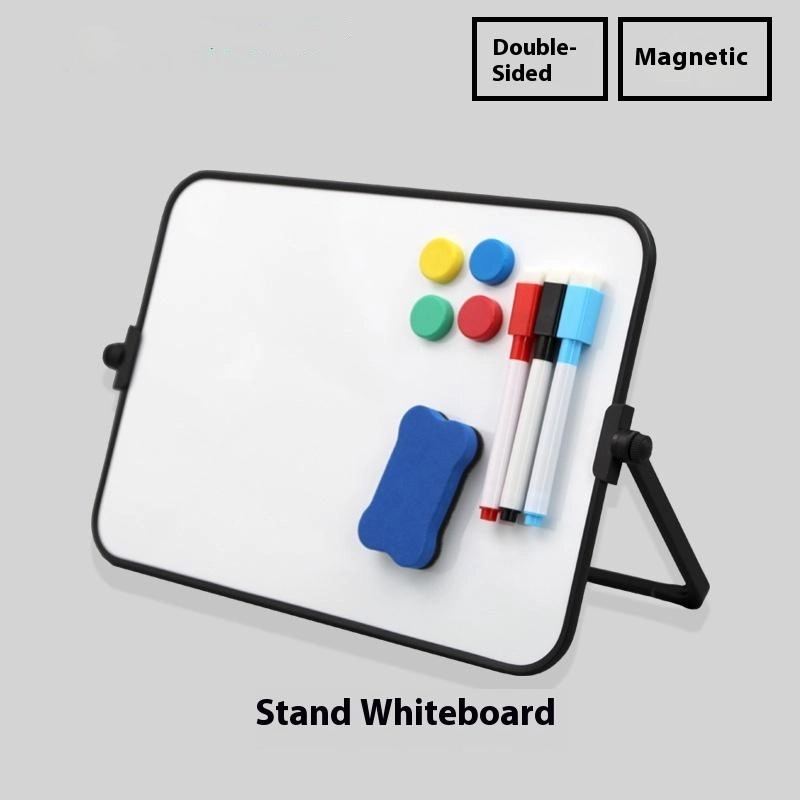 Desk Setup White - 1SET กระดานไวท์บอร์ดแบบลบได้พร้อมขาตั้ง กระดานไวท์บอร์ดแบบลบได้พร้อมขาตั้ง กระดานนำเสนอสำหรับโรงเรียนพร้อมขายึดโต๊ะที่มั่นคง