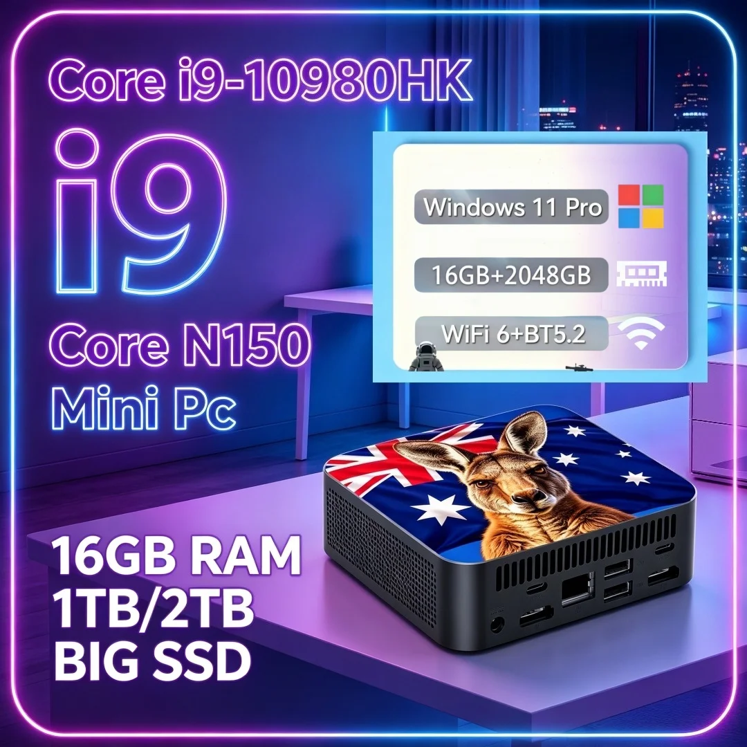 Desk Setup Study - มินิพีซี Core N150 I9‑10980HK สำหรับการตั้งค่าโต๊ะทำงานในออสเตรเลีย ระบบปฏิบัติการ