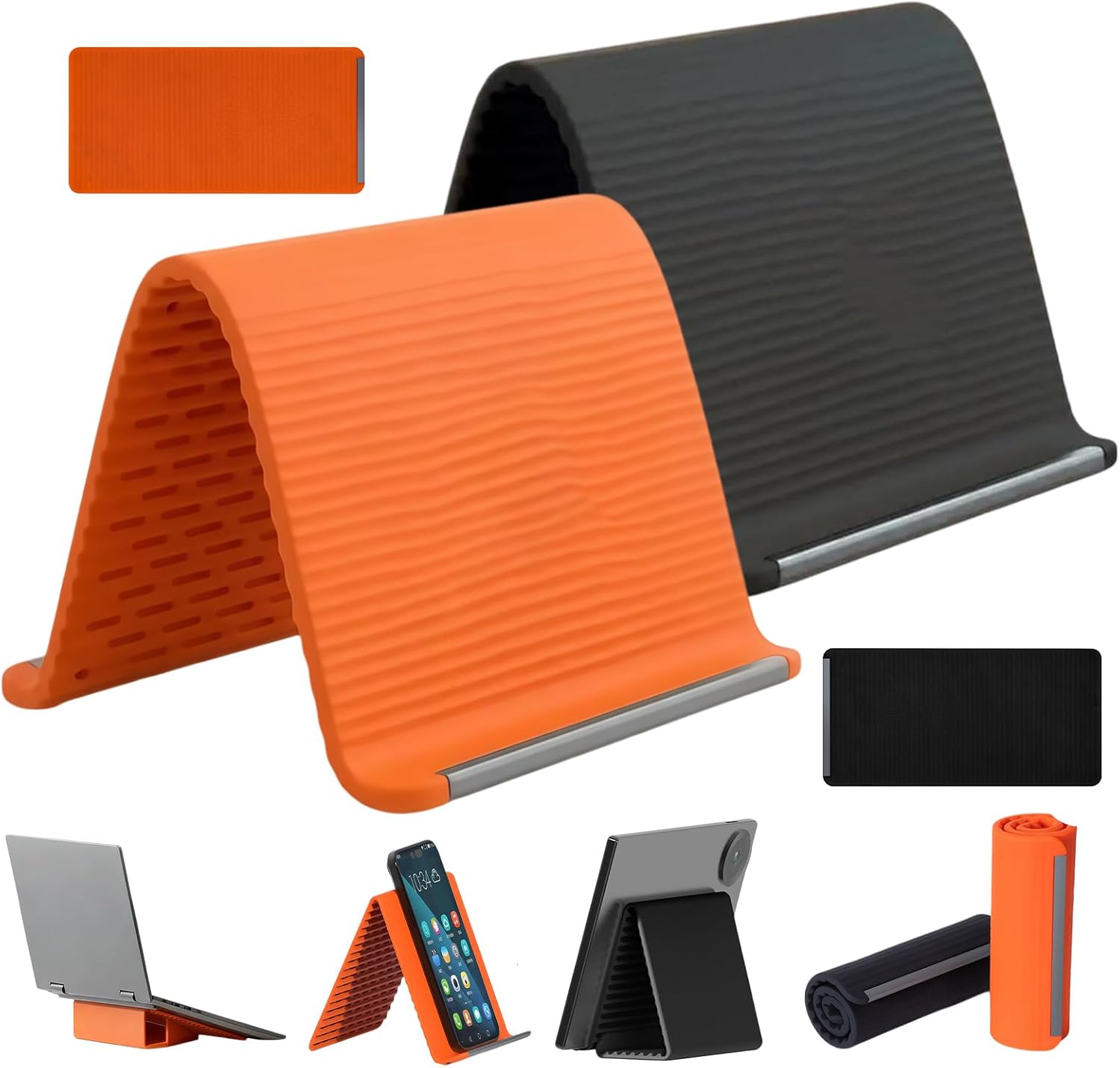 Desk Setup Table - ขาตั้งโทรศัพท์มือถือและแท็บเล็ตแบบพับได้ ปรับเปลี่ยนรูปแบบได้ ใช้งานได้หลากหลาย พกพาสะดวก เหมาะสำหรับการเดินทาง ใช้งานในออฟฟิศ