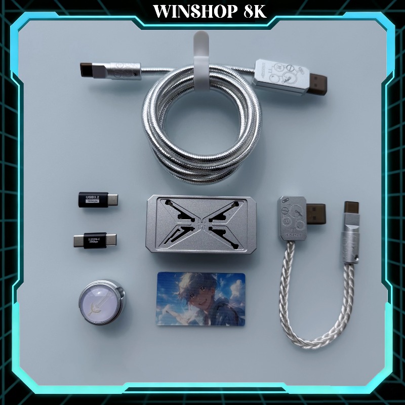Desk Setup Aesthetic - WINSHOP Esports HUB Dual-In 4-Out USB