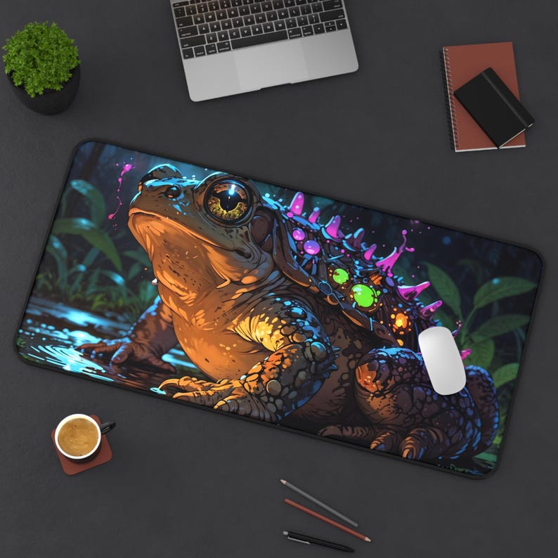 แผ่นรองโต๊ะกบสวรรค์น่ารัก - แผ - Desk Setup Workspace บทวิจารณ์และราคา