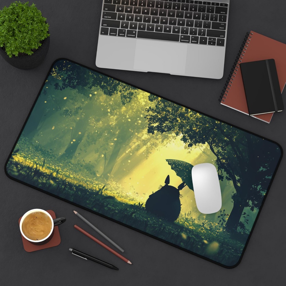 แผ่นรองเมาส์ลายโทโทโร่ในป่าสีเ - Desk Setup Aesthetic บทวิจารณ์และราคา