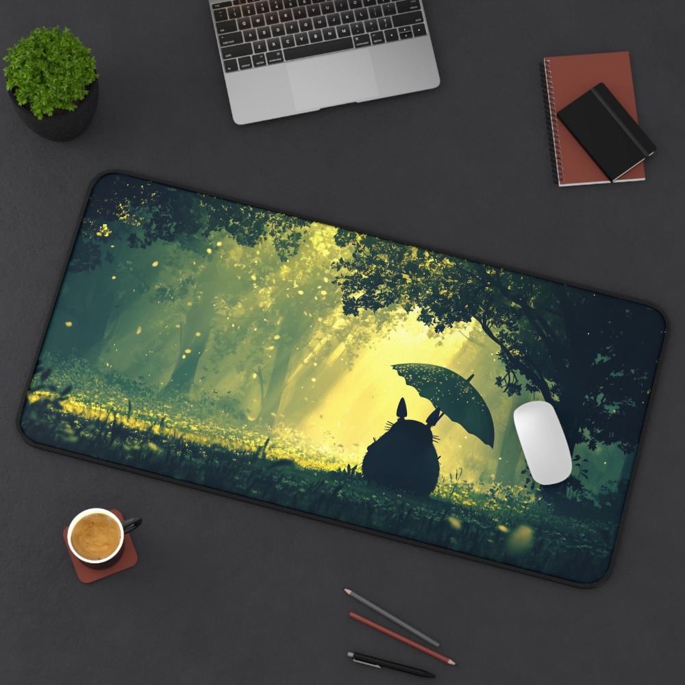 แผ่นรองเมาส์ลายโทโทโร่ในป่าสีเ - Desk Setup Aesthetic บทวิจารณ์และราคา