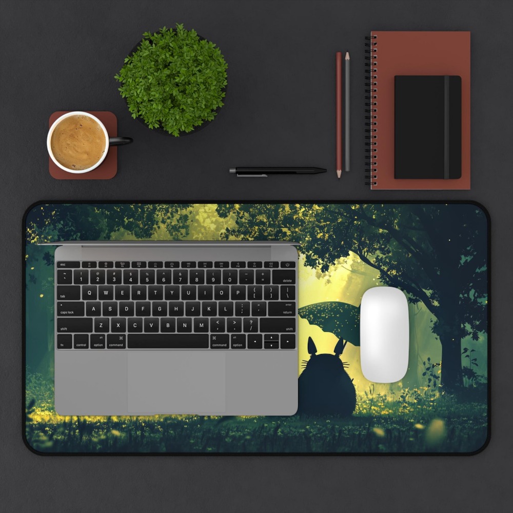 แผ่นรองเมาส์ลายโทโทโร่ในป่าสีเ - Desk Setup Aesthetic บทวิจารณ์และราคา