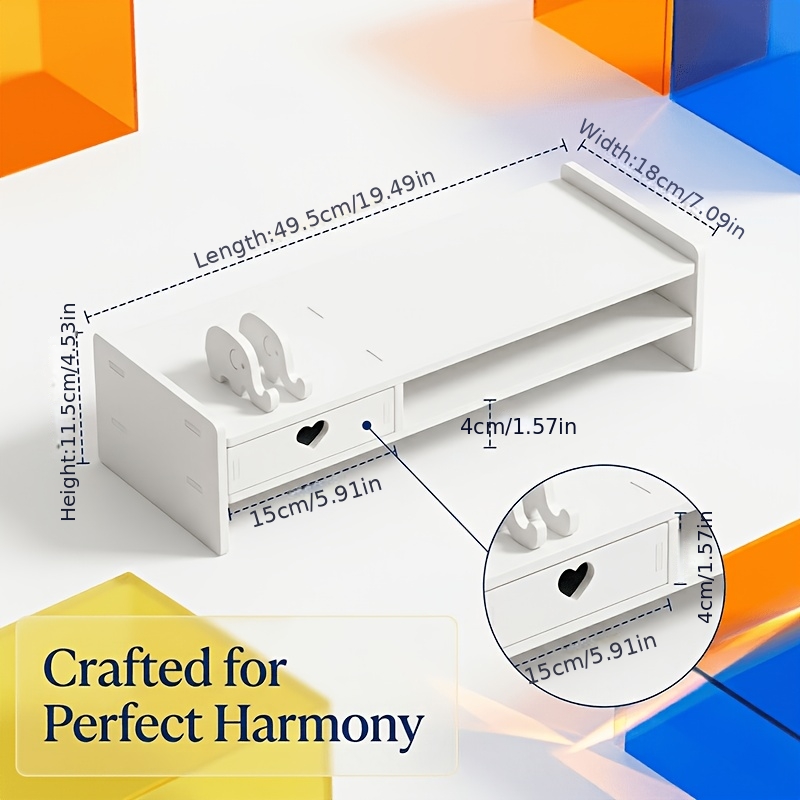 ขาตั้งจอคอมพิวเตอร์ PVC สีขาวแ - Desk Setup White บทวิจารณ์และราคา