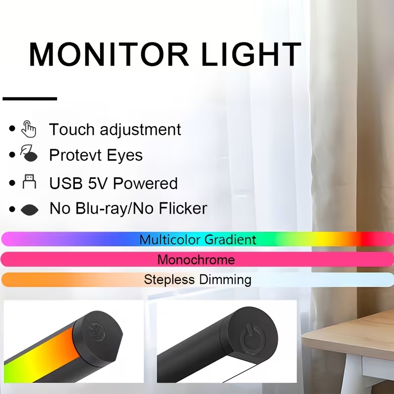 ไฟ LED สำหรับจอคอมพิวเตอร์ ขนา - Desk Setup Study บทวิจารณ์และราคา