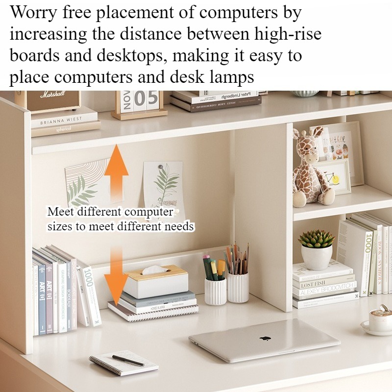 โต๊ะทำงานพร้อมชั้นวางหนังสือใน - Desk Setup Study บทวิจารณ์และราคา