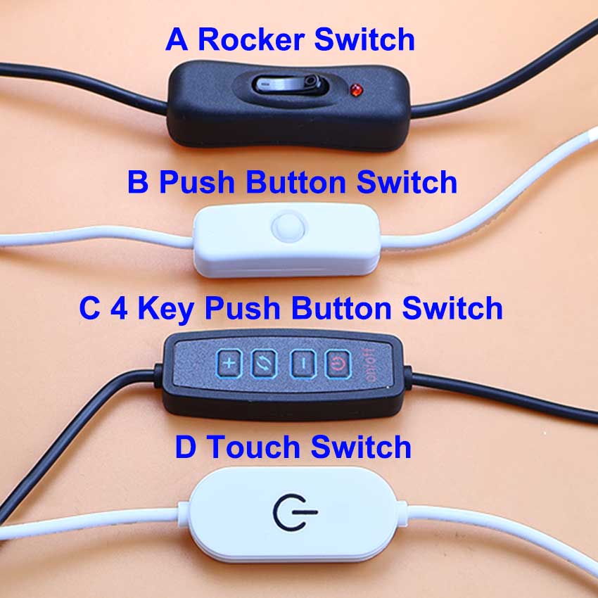 สายไฟสวิตช์จ่ายไฟ 5V แบบ USB ต - Desk Setup Led Strip บทวิจารณ์และราคา