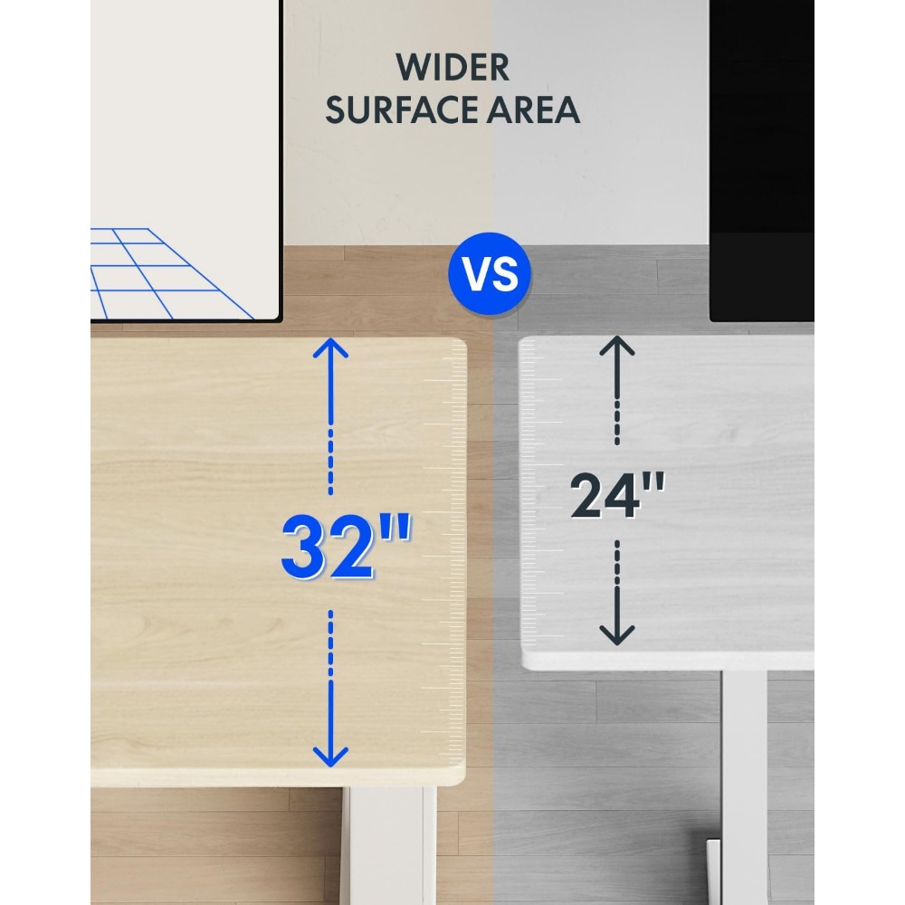 FLEXISPOT โต๊ะยืนไฟฟ้าขนาด 63x - Desk Setup White บทวิจารณ์และราคา