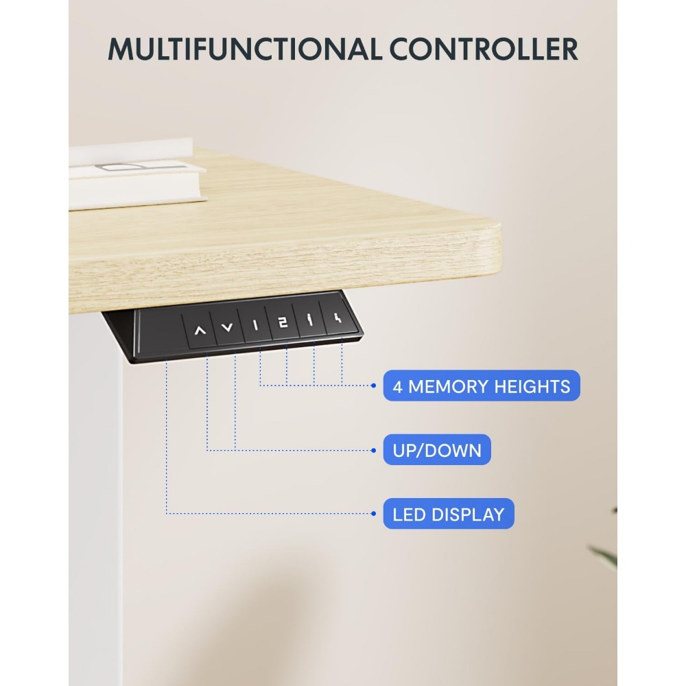 FLEXISPOT โต๊ะยืนไฟฟ้าขนาด 63x - Desk Setup White บทวิจารณ์และราคา