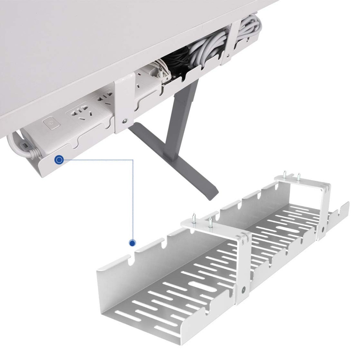 ถาดจัดเก็บสายเคเบิล ที่จัดระเบ - Desk Setup Workspace บทวิจารณ์และราคา