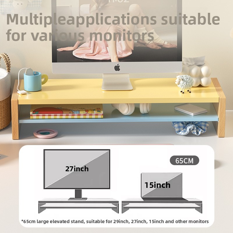 แท่นวางจอคอมพิวเตอร์ไม้พร้อมชั - Desk Setup Workspace บทวิจารณ์และราคา