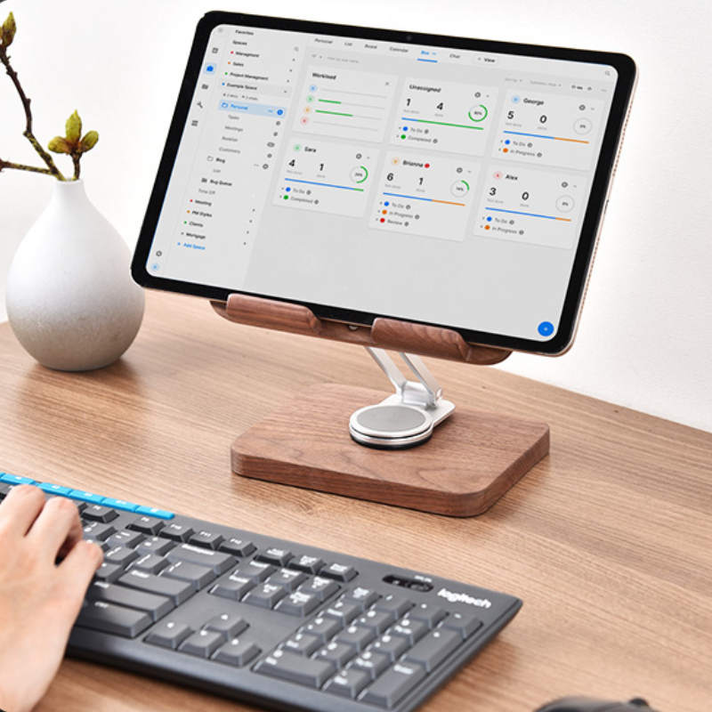 ขาตั้งไอแพดสีดำวอลนัทพร้อม 360 - Desk Setup With Ipad บทวิจารณ์และราคา