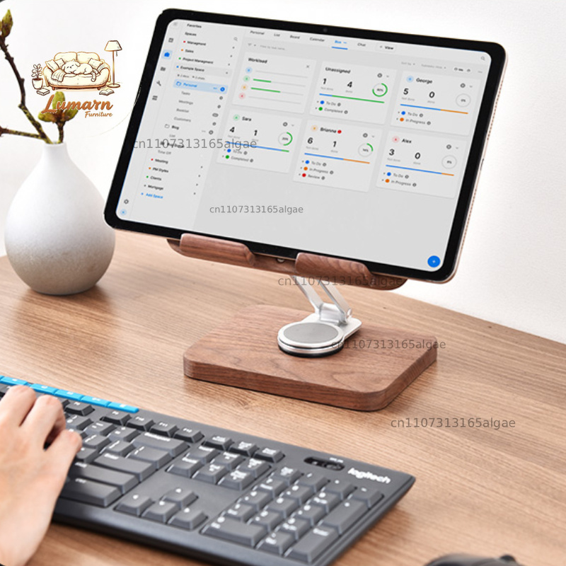 ขาตั้ง iPad ไม้แบล็ควอลนัท หมุ - Desk Setup With Ipad บทวิจารณ์และราคา