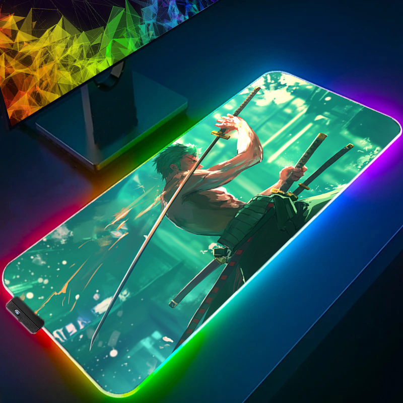 ONE PIECE Zoro Mouse Pad RGB อ - Desk Setup Cozy บทวิจารณ์และราคา