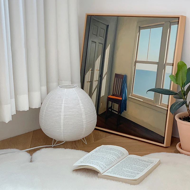 ญี่ปุ่นข้าวโคมไฟกระดาษ LED โคม - Desk Setup White บทวิจารณ์และราคา