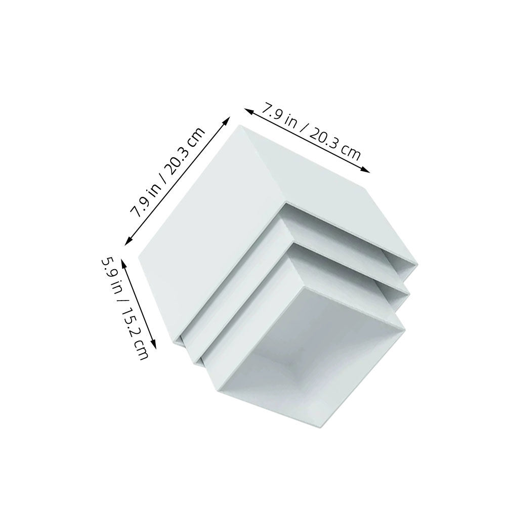 ชั้นวางของพลาสติกสีขาว 6 ชิ้น  - Desk Setup White บทวิจารณ์และราคา
