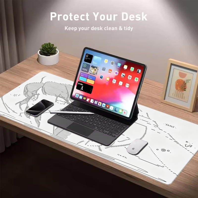 แผ่นรองเมาส์หนังลายการ์ตูนอนิเ - Desk Setup Cozy บทวิจารณ์และราคา